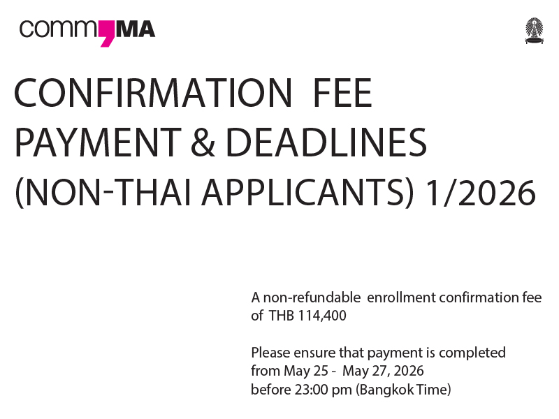 CONFIRMATION  FEE   PAYMENT & DEADLINES (NON-THAI CANDIDATES) 1/2026